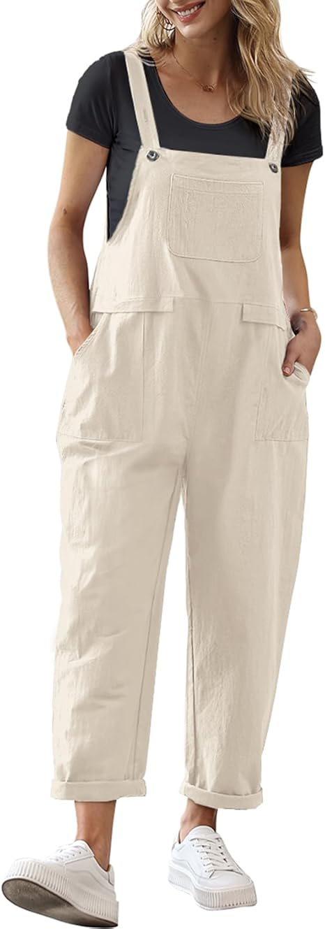 Effortless Relaxed Casual Loose Fit Overall Jumpsuit