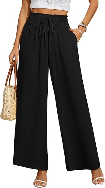 Relaxed Elegance High Waist Flowy Lounge Pants