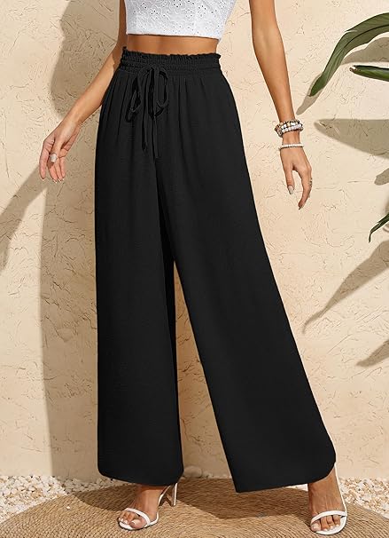 Relaxed Elegance High Waist Flowy Lounge Pants