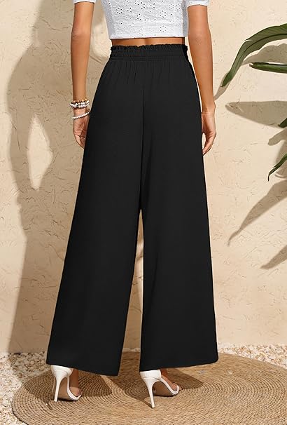 Relaxed Elegance High Waist Flowy Lounge Pants